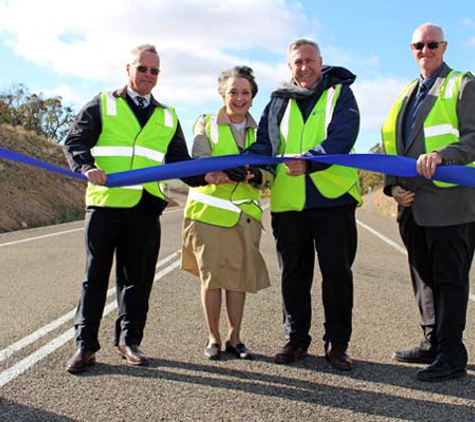 Upper Lachlan Shire Council - Swimming Pool - Gunning, NSW. Cutting the ribbon on MR 248 East