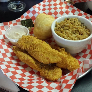 Flavors of Louisiana - Avondale, AZ. catfish basket with dirty rice