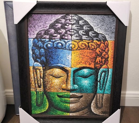 Rococo Framing - Newtown, NSW. Buddha was a textured print.
