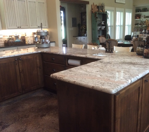 Prado's  Marble and Granite - San Antonio, TX. Large Island Granite selected by homeowner.