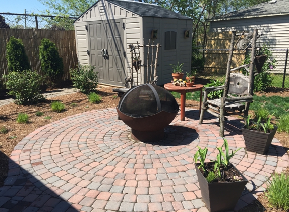 Ace Landscaping Lawn Care & Snow Removal - Ferndale, MI. Firepit Area After