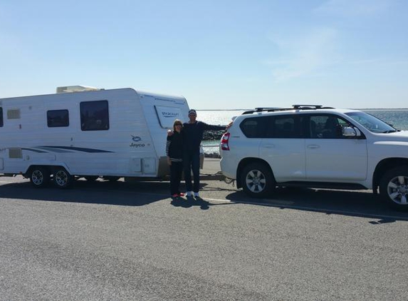 Great Rates Australia - Somerton Park, SA. Setting off for our final caravan park.