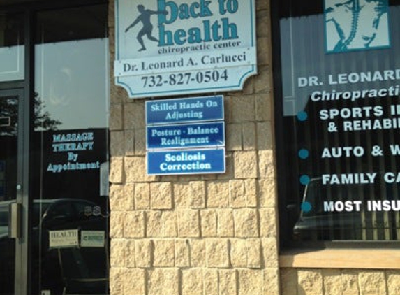back to health chiropractic center - Clark, NJ