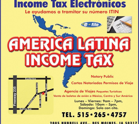 America Latina Income Tax - Des Moines, IA