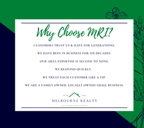 Melbourne Realty Inc - Melbourne, FL. Why Choose Us?