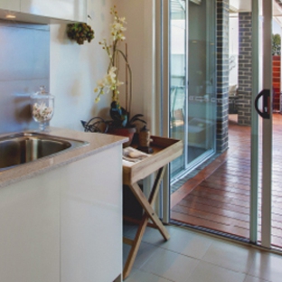 Bradnam's Windows & Doors - Mount St John, QLD. Ultra Silver Aluminium Sliding Door