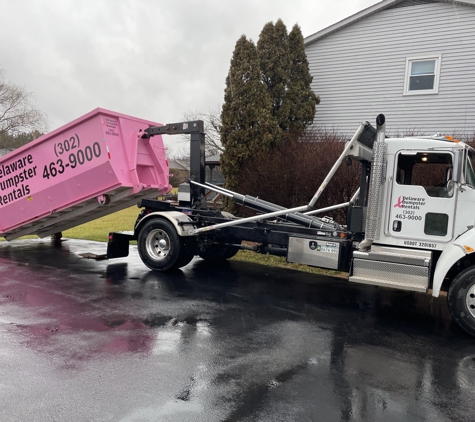 Delaware Dumpster Rentals - Middletown, DE. Pink dumpster rental 