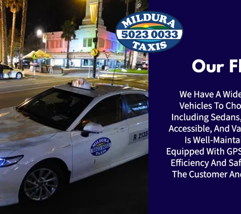 Mildura Taxis Associated - Mildura, VIC. Our Fleet