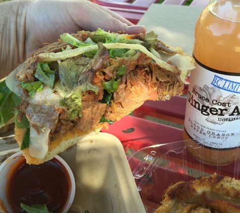 Big Mango Cafe - Playa Vista, CA. Showing off the BBQ brisket