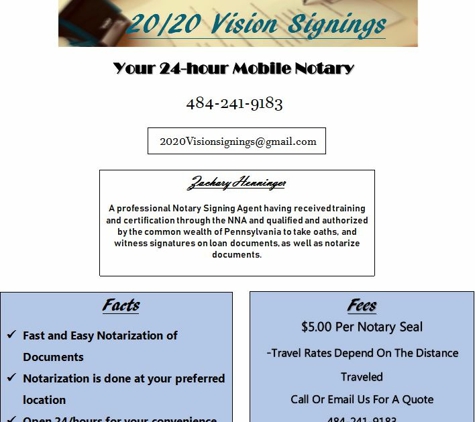 2020 Vision Signings