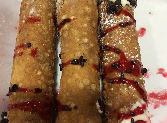 Tony Baloney's - Sacramento, CA. These delicious lemon cannoli's were made for us while we ate the best pepper steak sandwich . Great family owned restaurant for 53 years...