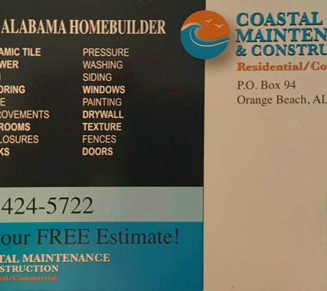 Coastal Maintenance & Construction - Orange Beach, AL. Kitchen Cabinets,Granite,Tub & Shower Replacement,Flooring Installation,Siding,Water Leak Expert's,Metal Roof Refurbishing Make It look new