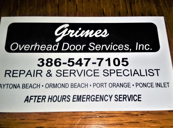 Grimes Overhead Door Services Inc - Daytona Beach, FL