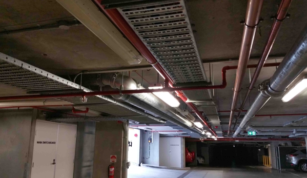 Hit The Switch - Box Hill, VIC. Commercial electrical jobs like this car park are no fuss for us.