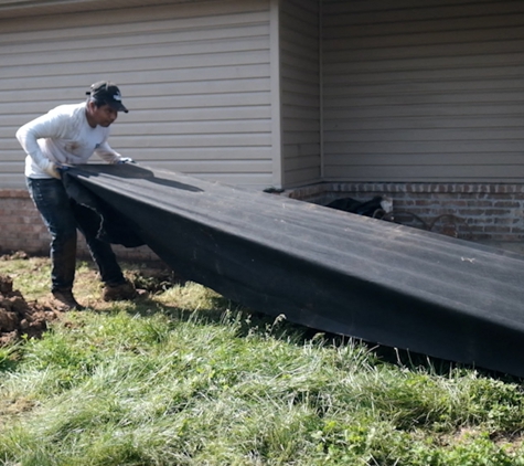 JDE Foundations Incorporated - Springdale, AR. JDE Foundations installing a waterproofing system. #JDE