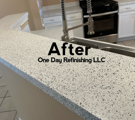 One Day Refinishing - Houston, TX. Kitchen counter top refinishing service in Houston, TX---One Day Refinishing LLC---Before/After