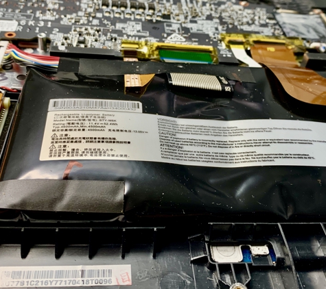 Louisville Computer Repair - Louisville, KY. Failed, Swollen Lithium Ion Battery. We're equipped to safely handle damaged, defective, or recalled (DDR) Li Ion batteries.