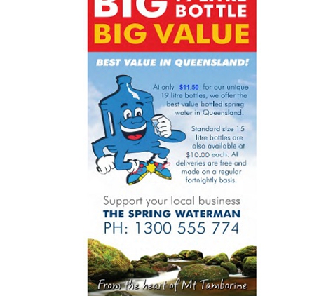 The Spring Waterman - Carrara, QLD. Bottled Water Value Offer