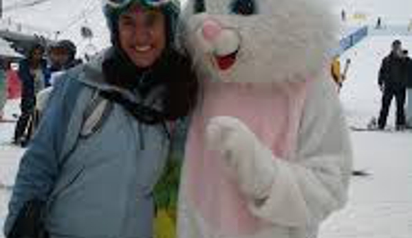 Magicians Clowns & Singing Telegrams. The Easter Bunny on the slopes