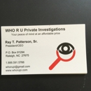 Who R U Private Investigations - Private Investigators & Detectives