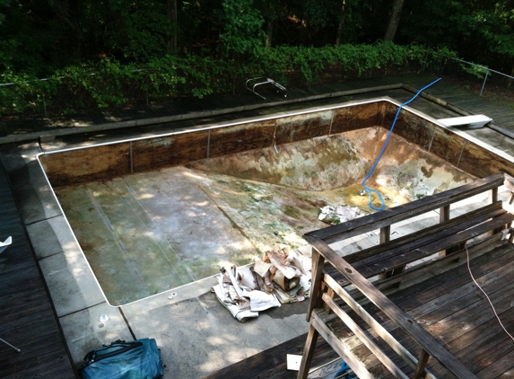 Zack's Pools - Conyers, GA. You can tell by the greenery in the background that it was well into summer before he got even this far.