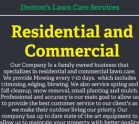 Denton's Lawn Care Services LLC - King George, VA