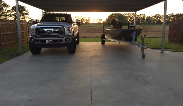 Acadiana Patios LLC - Maurice, LA. Metal Carports! Freestanding or Attached only at acadianapatios.com