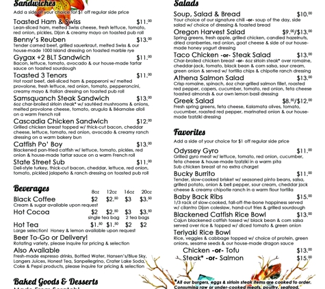 Black Sheep Cafe & Catering - Salem, OR. Carry Out Menu Page 2