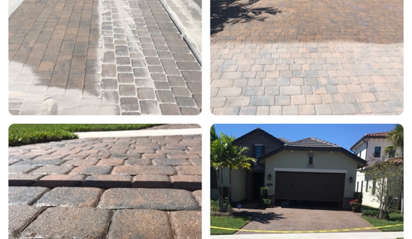 AR&D Inc. Pressure Cleaning - Southwest Ranches, FL. Paver re-sand and sealing.
