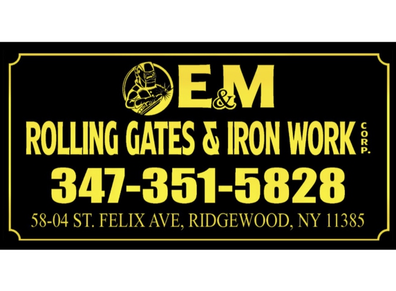 E and M Rolling Gate Iron Work - Glendale, NY