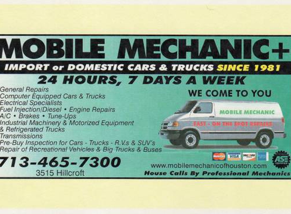 Mobile Mechanic FPF - Houston, TX