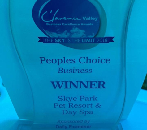 Skye Park Pet Resort and Day Spa - Clarenza, NSW. People's Choice Award Winner