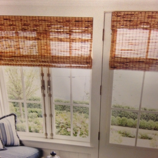 Farmstead Window Designs - Glen Head, NY. Natural Motorized Woven Shades