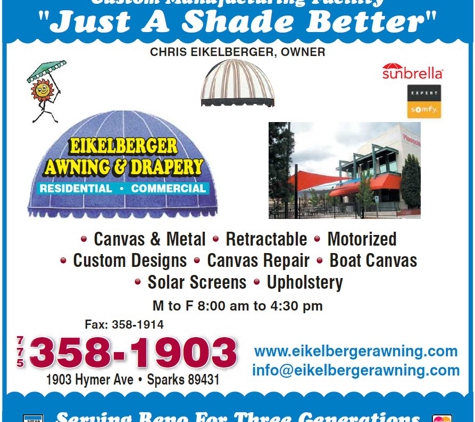 Eikelberger Awning & Drapery Co - Sparks, NV