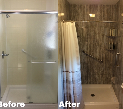 Great Lakes Home Renovations - Saint Paul, MN. Make it a statement! This stunning Bathwraps renovation just finished up in Prior Lake. This color is called Marble Cove.