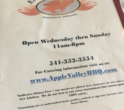 Apple Valley BBQ - Mount Hood Parkdale, OR