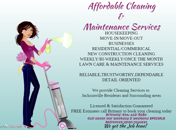 Affordable Cleaning & Maintenance Services - Jacksonville, FL