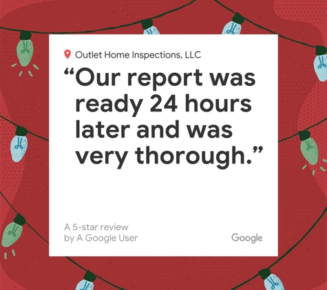 Outlet Home Inspections - Jersey City, NJ. Another testimonial - google review from past client.