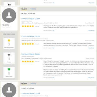 Computer Repair Doctor - Raleigh, NC. bogus reviews