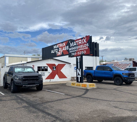 Matrix Auto Glass - Tucson, AZ. Ford Raptor tint complete Ceramic tint and Ram TRX windshield replacement with ADAS calibration
