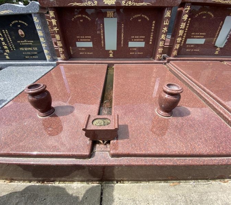 Dynasty Stone Art - Silverwater, NSW. Comparison of neigbouring stone with no water ponding even on a clear day as shown