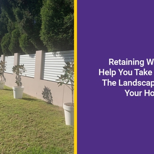 Precision Building. Retaining Walls Will Help You Take Control Of The Landscape Around Your Home