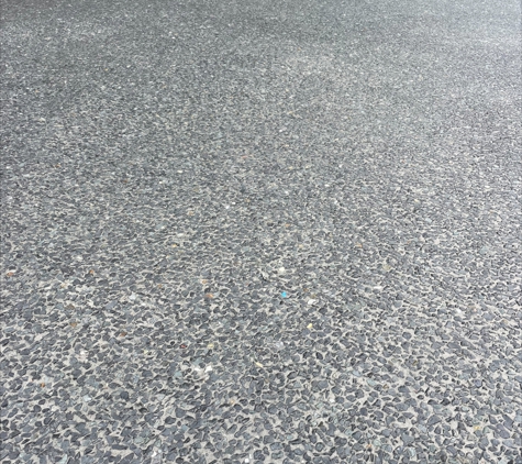 A Plus Concrete Pty Ltd - Green Point, NSW. Exposed Driveway And Shed Slab