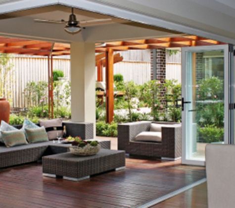 Bradnam's Windows & Doors - Carrum Downs, VIC. White Aluminium Corner Bi-Fold Door