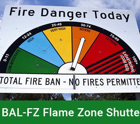Comfort Shutters - St Marys, NSW. BAL-FZ Flame Zone Shutters
