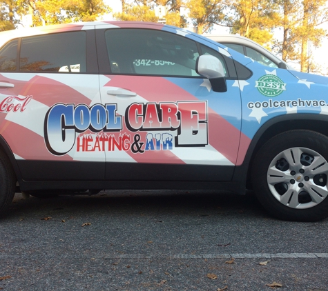 Signarama - Irmo, SC. Cool Care Heating and Air vehicle wrap by Signarama.  South Carolina's sign company.