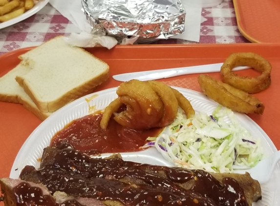 Pops Backyard BBQ - Hereford, TX. 1st bite and not cold but cool....took it back up and ask if they could nuke it for me, and the lady said nah, you can take it home and so she wrapped it up and gave me 3 new ones!!! Now how u get repeat customers.
  Decent price on mine but some on 1 of my guys was a little pricy.... I'll be back for sure.
  Foot note thi , the girl that greeted me was some what rude and was on her phone quite a bit....wont deter me on bbq tho cause the flavor was great and that BOLD bbq sauce was awesome.