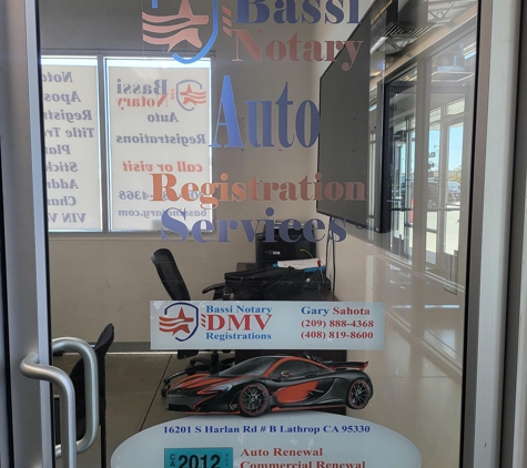 Bassi Notary & Apostille & DMV Registrations - Lathrop, CA
