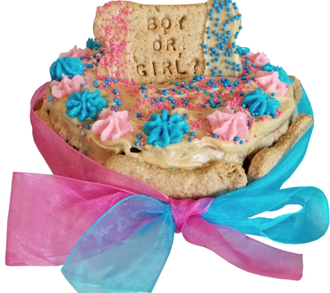 PAWsitively Sweet Bakery - San Antonio, TX. Gender Reveal cakes for your pup to join in the announcement.