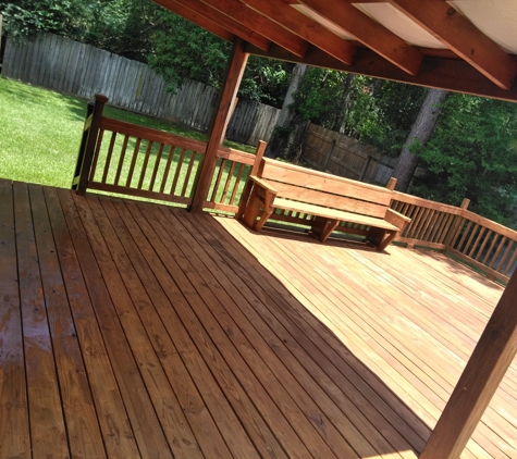 Too Many Paint Buckets - Smyrna, GA. Deck staining